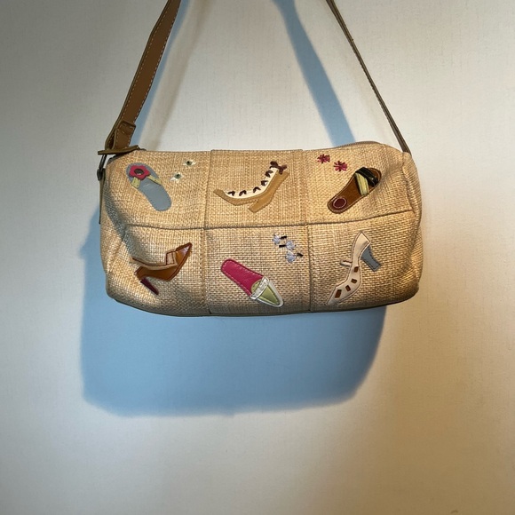 Handbags - Stylish Beige Handbag with Colorful Accents